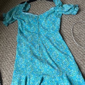 City Triangles Blue and Green Flower Dress